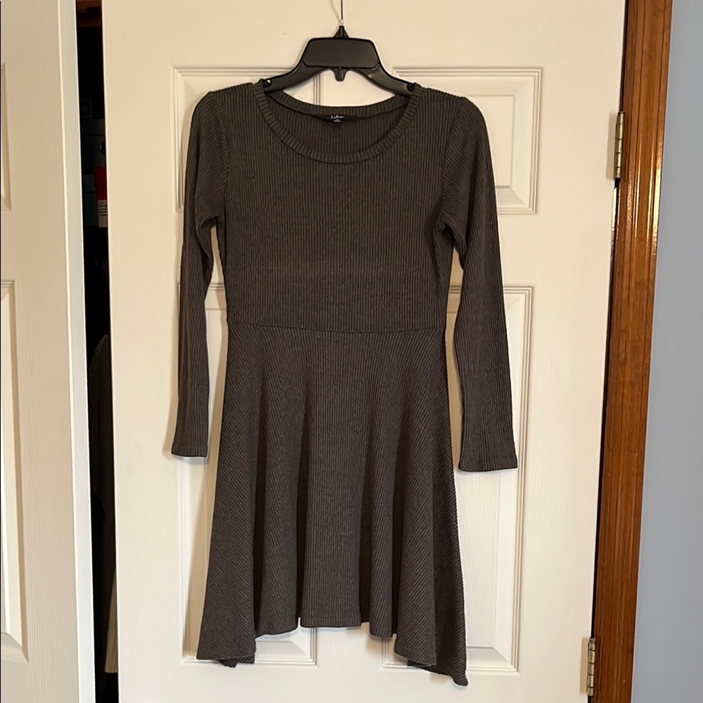 Lulus Gray/Green Sweater Dress